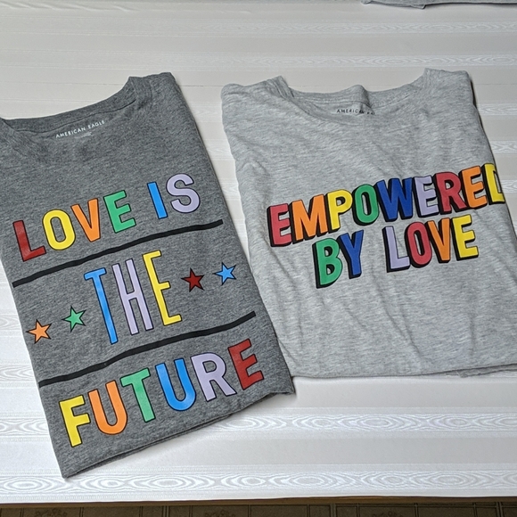 American Eagle Outfitters Other - Pair of American Eagle LOVE T-shirts XXL